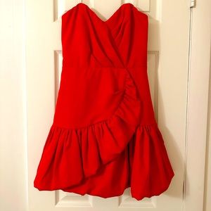 DO+BE Sweet heart neck line - Ruffle Bottom mini dress